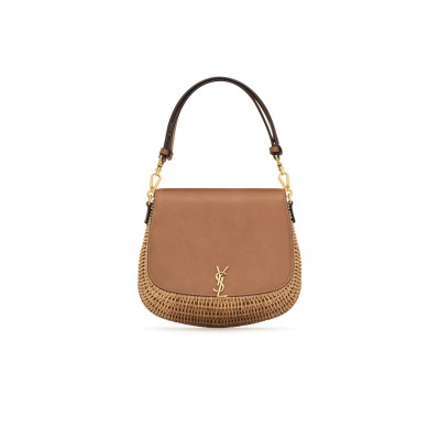 YSL MINI VOLTAIRE TOP HANDLE BAG IN OSIER 838062GF03J2080 (21*23*9cm)